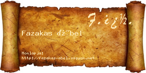 Fazakas Ábel névjegykártya