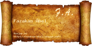 Fazakas Ábel névjegykártya